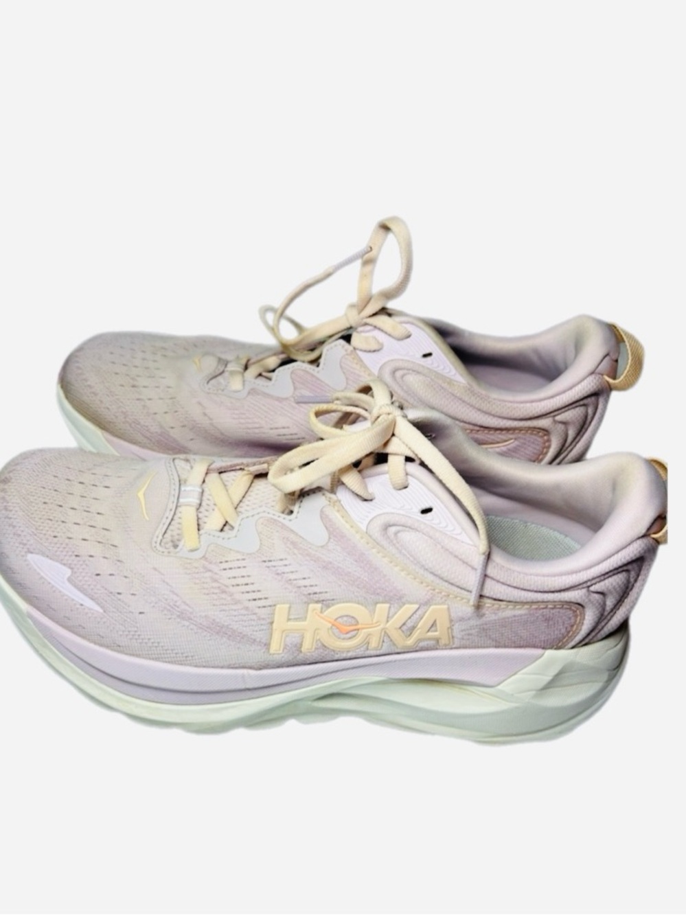 Hoka Gaviota Women's Light Pink & Pale Yellow Athletic Running Shoes